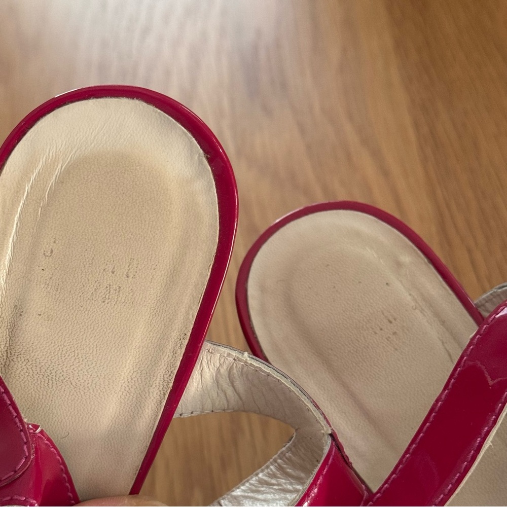 STUART WEITZMAN WEDGE SANDALS COLORBLOCK LEATHER STRAPLY OPEN TOE SZ 8 VIBRANT 8 - Picture 8 of 10